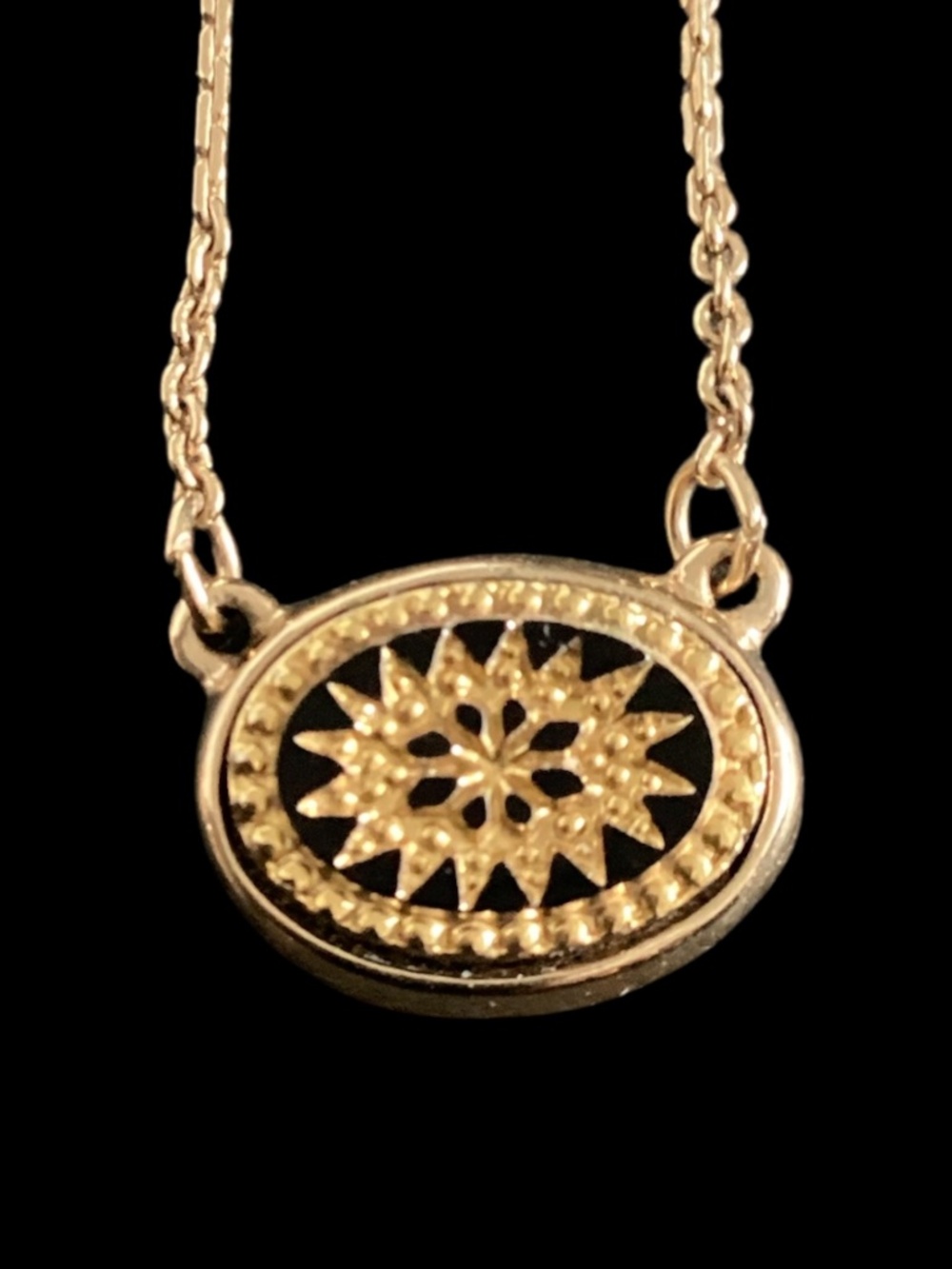 Vintage Avon Black and Gold Necklace